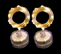 Silver Wire Tea Lights: 2m Warm White  | Twinpack