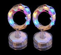 Silver Wire Tea Lights: 2m Multicolour | Twinpack