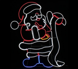 Motif: Neon | Santa holding a list