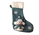 Stocking: 50cm (L) x 27cm (W) | Snowman with Beanie hat