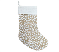 Hessian Stocking: 50cm (L) x 20cm (W) | Merry Christmas