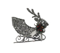 Cotton Thread: 33cm (L) x 33cm (W) | Silver sleigh