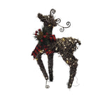 Rattan: 46cm (L) x 29cm (W) | Warm White | Reindeer