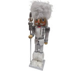 Nutcracker: 35cm | White | With Staff