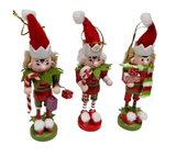 Nutcracker: 15cm | Green & Red | Elvies | 3 units per box