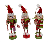 Nutcracker: 15cm | Green & Red | Elvies | 3 units per box