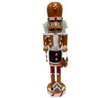 Nutcracker: 38cm | Gingerbread man holding candy cane staff