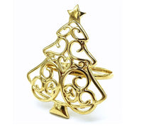Napkin ring: Gold Christmas Tree