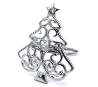 Napkin ring: Silver Christmas Tree