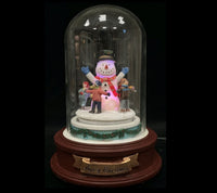 Village: 20cm | Glass dome | Snowman and children