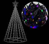 Fairy Light Tree: RGB with Pure White Star