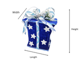 Gift box: 16cm(H) x 16cm(L) x 9cm(W) | Blue
