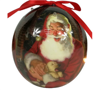 Decorative Bauble: 8cm | Warm White | Santa