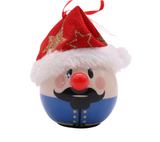 Red Nose Bauble: 6.5cm | Light up | Blue Nutcracker