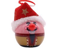 Red Nose Bauble: 6.5cm | Light up | Pink Nutcracker