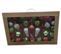 Baubles: Variety Set | Red & Green & Silver