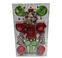 Baubles: Variety Set | Red & Green & Silver