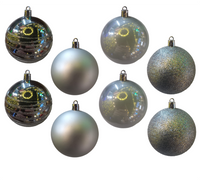 Bauble PVC: 8cm | Silver