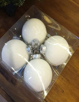 Bauble Glass: 8cm | White