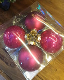 Bauble Glass: 8cm | Cerise Pink