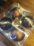 Bauble Glass: 8cm | Dark Brown