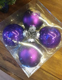 Bauble Glass: 8cm | Purple