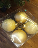 Bauble Glass: 8cm | Gold