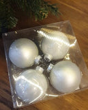 Bauble Glass: 8cm | Silver