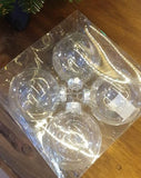 Bauble Glass: 8cm | Clear | Fillable
