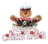 Gingerbread ornament: 48cm(W) x 40cm(H) | Man with Merry Christmas