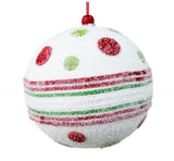 Ball: 12cm | White with Horizontal stripes & dots