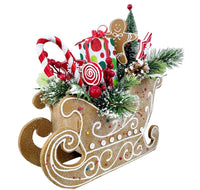 Gingerbread standing ornament: 42cm | Sleigh