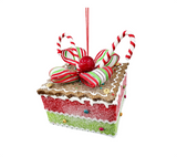 Gingerbread standing ornament: 13cm | Square cake
