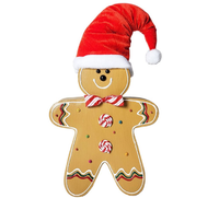 Gingerbread standing ornament: 50cm | Gingerbread man with hat