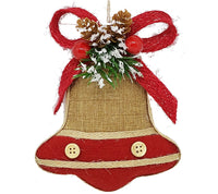 Bell: 15cm | Hessian with Red