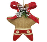 Star: 15cm | Hessian with Red