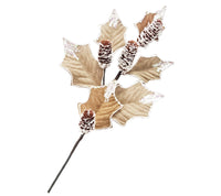 Pick: 50cm | Hessian leaves with Pine cones
