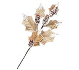 Pick: 50cm | Hessian leaves with Pine cones