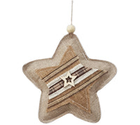Star: 15cm | Hessian with White