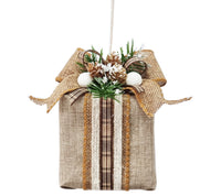 Gift box: 13cm | Hessian with White