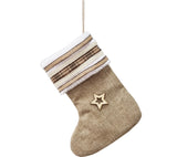 Stocking: 15cm | Hessian with White
