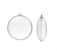 Bauble PVC: 7cm | Fillable disc bauble