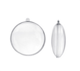 Bauble PVC: 7cm | Fillable disc bauble
