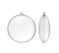 Bauble PVC: 9cm | Fillable disc bauble