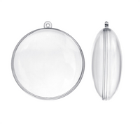 Bauble PVC: 11cm | Fillable disc bauble
