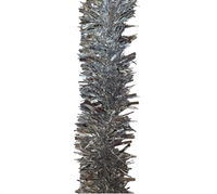 Tinsel garland: 2m(L) x 10cm(W) | Silver
