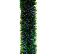 Tinsel garland: 2m(L) x 13cm(W) | Dark Green with light Green tips