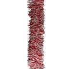 Tinsel garland: 2m(L) x 9cm(W) | Red & White