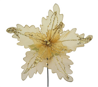 Poinsettia: 45cm | Gold with glitter edges