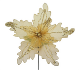 Poinsettia: 45cm | Gold with glitter edges